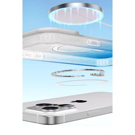 Newface Apple iPhone 16 Pummel Shiny Magsafe Kapak - Siyah