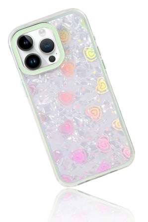 uryport Apple iPhone 15 Pro Lumi Desenli Kapak - Yeşil