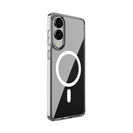 Newface Magneticsafe Samsung Galaxy S25 Edge Silikon Kılıf - Şeffaf