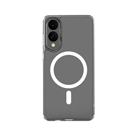 Newface Magneticsafe Samsung Galaxy S25 Edge Silikon Kılıf - Şeffaf