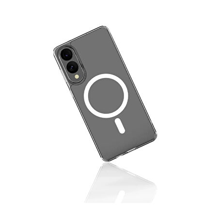 Newface Magneticsafe Samsung Galaxy S25 Edge Silikon Kılıf - Şeffaf