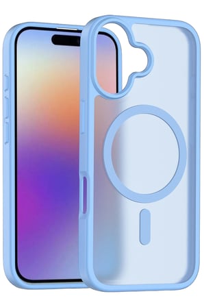 Fuchsia iPhone 17 ile Uyumlu Jota Kablosuz Şarj Özellikli Kapak - Açık Mavi
