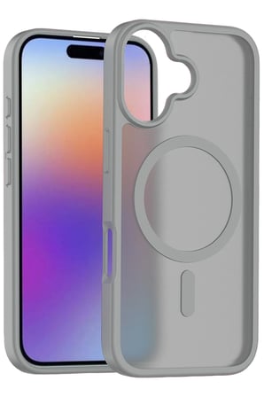 Fuchsia iPhone 17 ile Uyumlu Jota Kablosuz Şarj Özellikli Kapak - Titan Gri