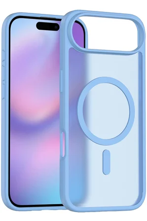Fuchsia iPhone 17 Air ile Uyumlu Jota Kablosuz Şarj Özellikli Kapak - Açık Mavi