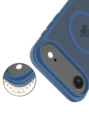 Fuchsia iPhone 17 Air ile Uyumlu Jota Kablosuz Şarj Özellikli Kapak - Lacivert
