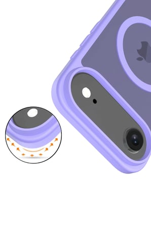 Fuchsia iPhone 17 Air ile Uyumlu Jota Kablosuz Şarj Özellikli Kapak - Lila
