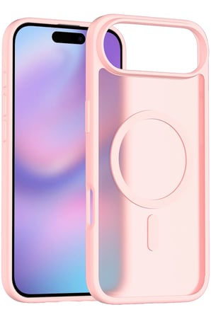 Fuchsia iPhone 17 Air ile Uyumlu Jota Kablosuz Şarj Özellikli Kapak - Pudra