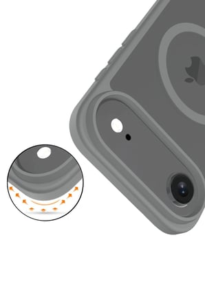 Fuchsia iPhone 17 Air ile Uyumlu Jota Kablosuz Şarj Özellikli Kapak - Titan Gri