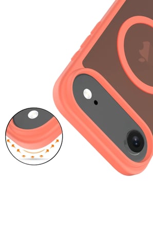 Fuchsia iPhone 17 Air ile Uyumlu Jota Kablosuz Şarj Özellikli Kapak - Turuncu