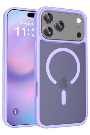 Fuchsia iPhone 17 Pro Max ile Uyumlu Jota Kablosuz Şarj Özellikli Kapak - Lila