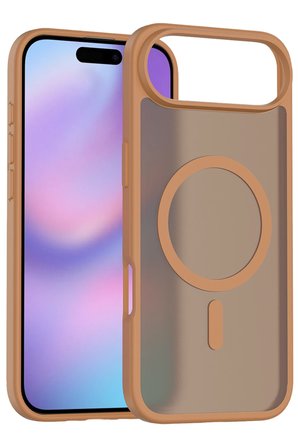 Fuchsia iPhone 17 Air ile Uyumlu Jota Kablosuz Şarj Özellikli Kapak - Çöl Titanyum