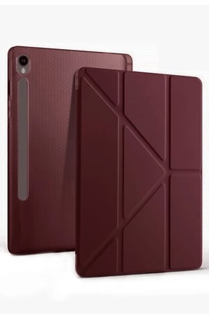 uryport Samsung Galaxy Tab S10 FE Plus 13.1 Kalemlikli Mars Tablet Kılıfı - Mürdüm