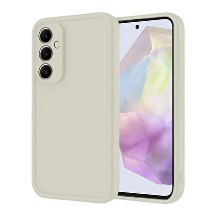 Newface Viera Samsung Uyumlu Galaxy A56 Silikon Kılıf - Krem