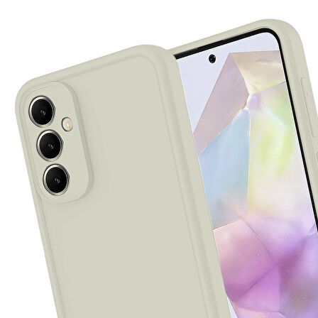 Newface Viera Samsung Uyumlu Galaxy A56 Silikon Kılıf - Krem