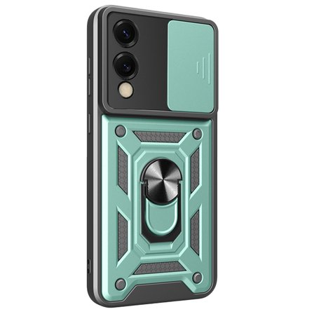 Newface Samsung Galaxy S25 Edge Pars Lens Yüzüklü Silikon - Yeşil