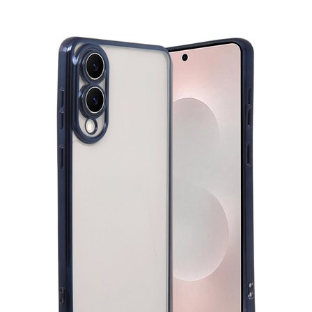 Samsung Galaxy S25 Edge Kamera Korumalı Lensli Silikon - Lacivert