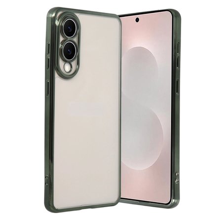 Samsung Galaxy S25 Edge Kamera Korumalı Lensli Silikon - Yeşil