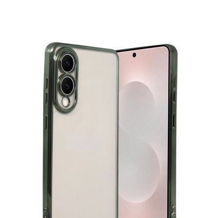 Samsung Galaxy S25 Edge Kamera Korumalı Lensli Silikon - Yeşil