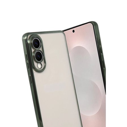 Samsung Galaxy S25 Edge Kamera Korumalı Lensli Silikon - Yeşil