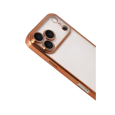 iPhone 17 Pro Kamera Korumalı Lensli Silikon - Turuncu
