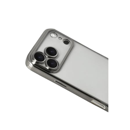iPhone 17 Pro Max Kamera Korumalı Lensli Silikon - Titan Gri