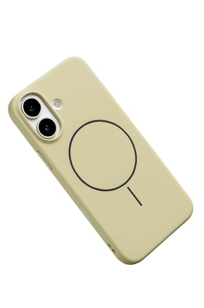 Fuchsia iPhone 17 ile Uyumlu Jully Kablosuz Şarj Özellikli Kapak - Bej