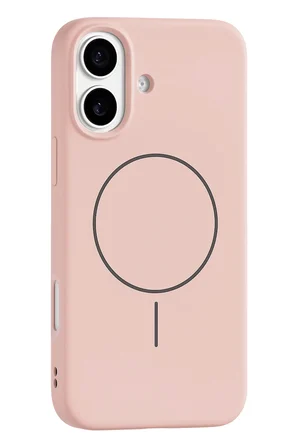 Fuchsia iPhone 17 ile Uyumlu Jully Kablosuz Şarj Özellikli Kapak - Pudra
