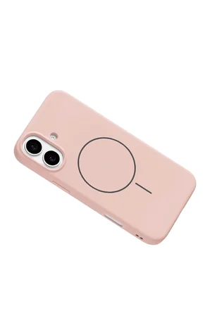 Fuchsia iPhone 17 ile Uyumlu Jully Kablosuz Şarj Özellikli Kapak - Pudra