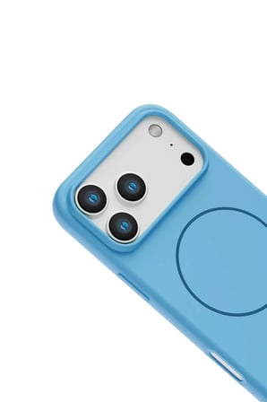 Fuchsia iPhone 17 Pro ile Uyumlu Jully Kablosuz Şarj Özellikli Kapak - Mavi