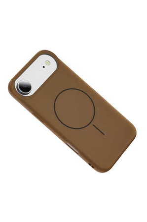 Fuchsia iPhone 17 Air ile Uyumlu Jully Kablosuz Şarj Özellikli Kapak - Kahverengi