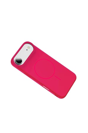 Fuchsia iPhone 17 Air ile Uyumlu Jully Kablosuz Şarj Özellikli Kapak - Pembe
