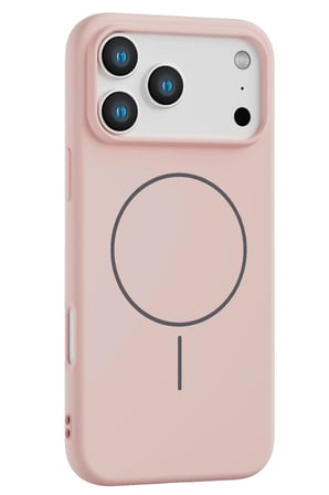 Fuchsia iPhone 17 Pro Max ile Uyumlu Jully Kablosuz Şarj Özellikli Kapak - Pudra