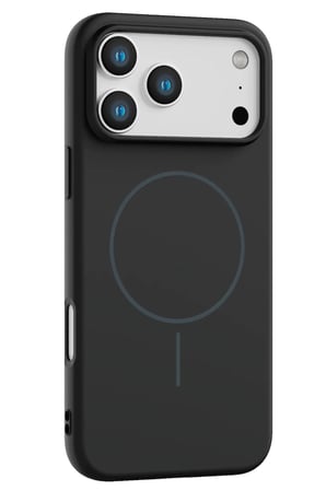 Fuchsia iPhone 17 Pro Max ile Uyumlu Jully Kablosuz Şarj Özellikli Kapak - Siyah