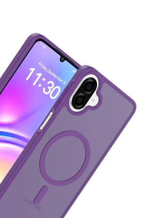 Fuchsia Samsung Galaxy A07 ile Uyumlu Jota Kablosuz Şarj Özellikli Kapak - Derin Mor