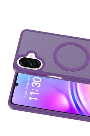 Fuchsia Samsung Galaxy A07 ile Uyumlu Jota Kablosuz Şarj Özellikli Kapak - Derin Mor