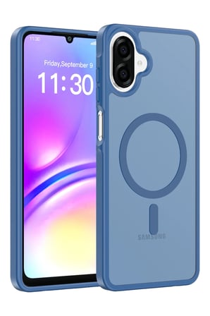 Fuchsia Samsung Galaxy A07 ile Uyumlu Jota Kablosuz Şarj Özellikli Kapak - Lacivert