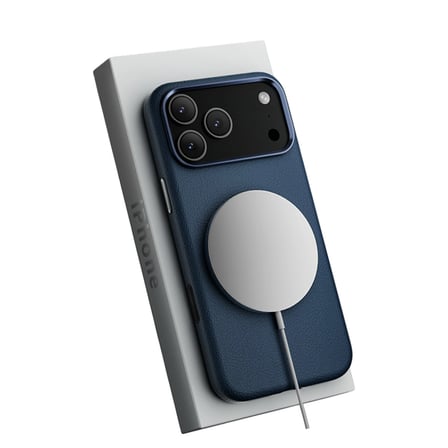 iPhone 17 Pro Max Wonder Deri Magsafe Kapak - Lacivert