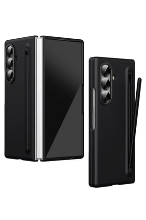 Fuchsia Samsung Galaxy Z Fold 6 ile Uyumlu Hole Fold Kapak - Siyah