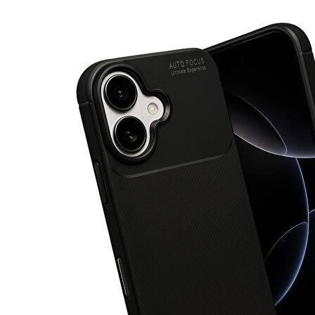 iPhone 17 Kılıf Focus Carbon Silikon Kapak