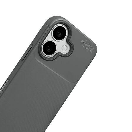 iPhone 17 Kılıf Focus Carbon Silikon Kapak
