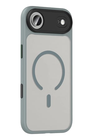 Fuchsia iPhone 17 Air ile Uyumlu Megane Kablosuz Şarj Özellikli Kapak - Titan Gri