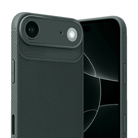 iPhone 17 Air Kılıf Focus Carbon Silikon Kapak