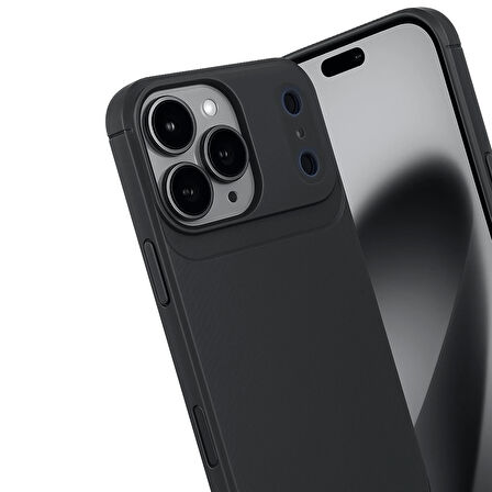 iPhone 17 Pro Max Kılıf Focus Carbon Silikon Kapak