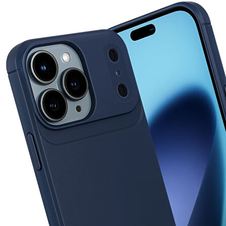 iPhone 17 Pro Max Kılıf Focus Carbon Silikon Kapak
