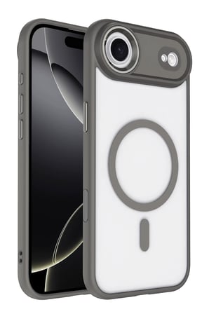 Fuchsia iPhone 17 Air ile Uyumlu Terea Kablosuz Şarj Özellikli Kapak - Gri