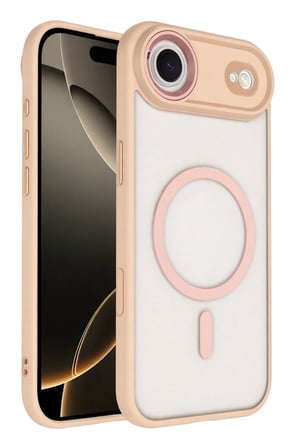 Fuchsia iPhone 17 Air ile Uyumlu Terea Kablosuz Şarj Özellikli Kapak - Pembe