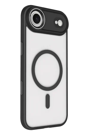 Fuchsia iPhone 17 Air ile Uyumlu Terea Kablosuz Şarj Özellikli Kapak - Siyah