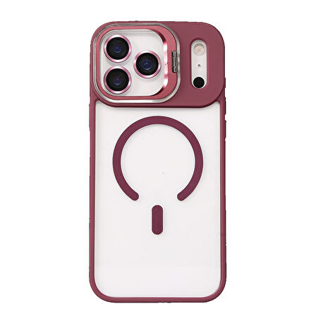 iPhone 17 Pro Kılıf Remim Magsafe Lensli Kamera Standlı Kapak