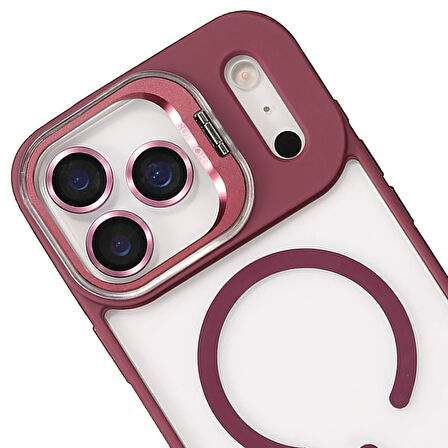 iPhone 17 Pro Kılıf Remim Magsafe Lensli Kamera Standlı Kapak