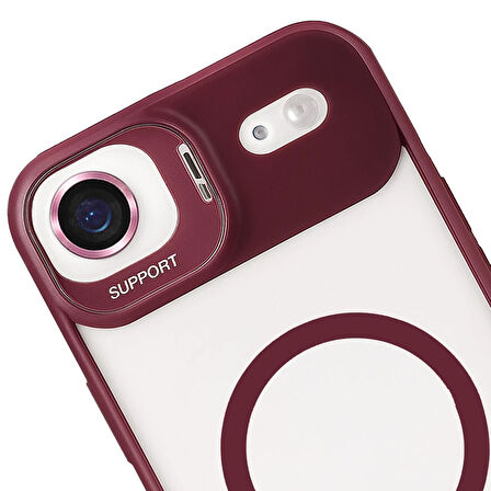 iPhone 17 Air Kılıf Remim Magsafe Lensli Kamera Standlı Kapak